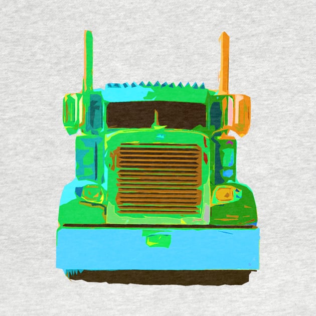 Neon Semi Truck by TruckerJunk